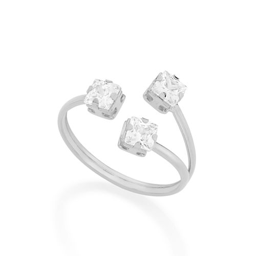 ANEL BANHADO A RHODIUM COM ZIRCÔNIAS
