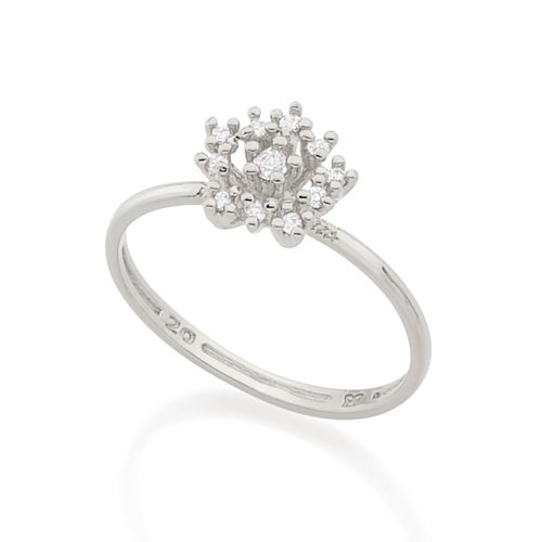 ANEL CHUVEIRO BANHADO A RHODIUM COM ZIRCÔNIAS