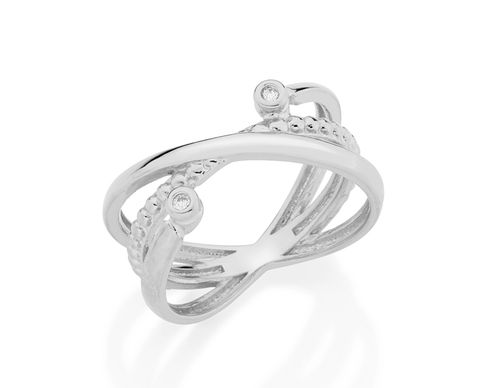ANEL BANHADO A RHODIUM COM ZIRCÔNIAS