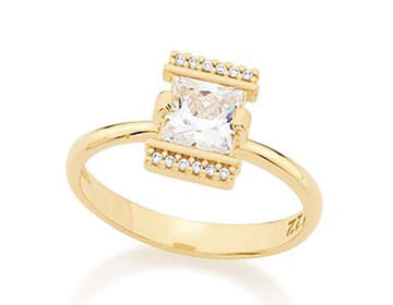 ANEL BANHADO A OURO 18K COM ZIRCÔNIAS