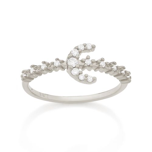 ANEL LUA BANHADO A RHODIUM