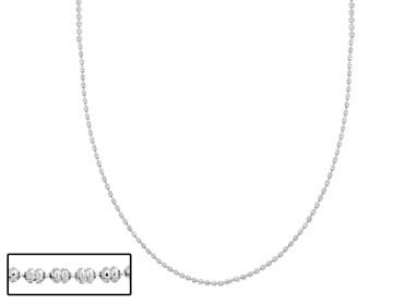 GARGANTILHA BANHADA A RHODIUM BOLA DIAMANTADA