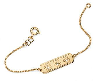 PULSEIRA BANHADA A OURO 18K COM URSOS