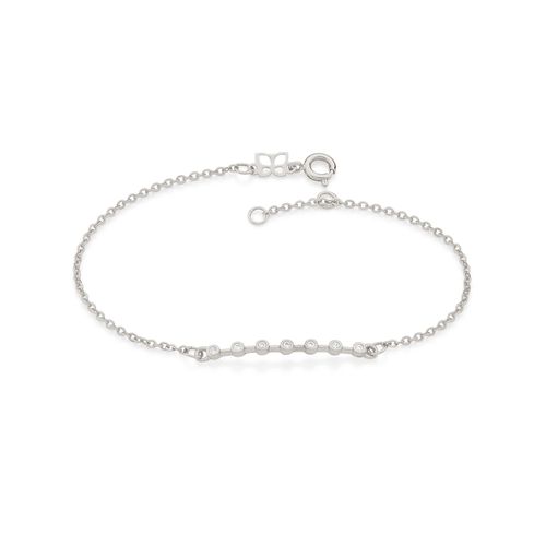 PULSEIRA BANHADA A RHODIUM COM ZIRCÔNIAS