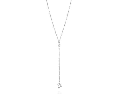 GARGANTILHA GRAVATA BANHADA A RHODIUM