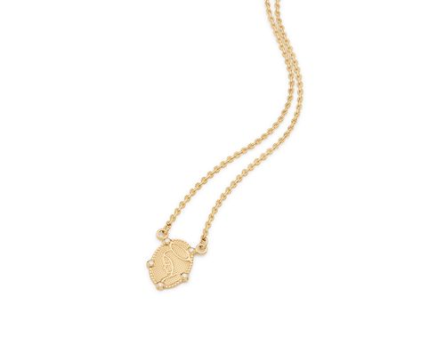GARGANTILHA BANHADA A OURO 18K COM SANTA MADONNA
