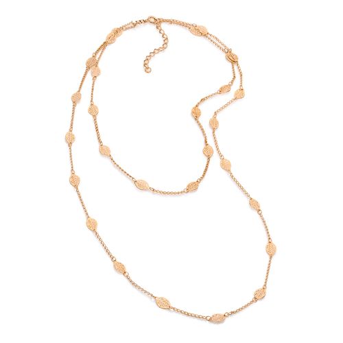 GARGANTILHA BANHADA A OURO 18K FORMADA POR FOLHAS