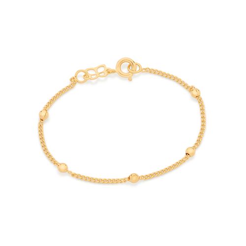PULSEIRA BANHADA A OURO 18K INFANTIL COM BOLAS