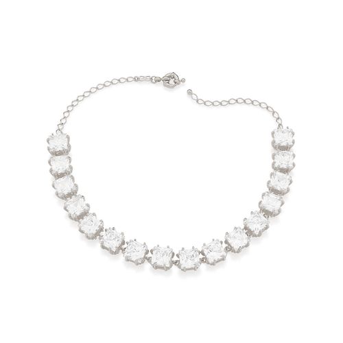 GARGANTILHA CHOKER BANHADA A RHODIUM COM ZIRCÔNIAS