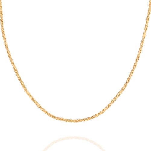 GARGANTILHA BANHADA A OURO 18K FIO TORCIDO