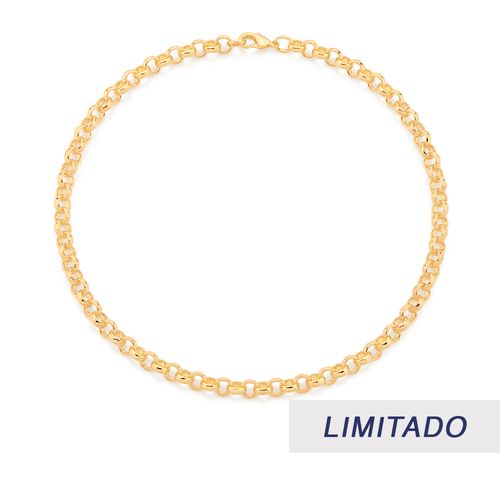 GARGANTILHA ELO PORTUGUÊS BANHADA A OURO 18K