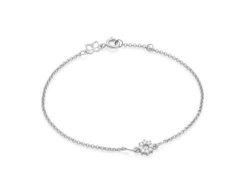 PULSEIRA BANHADA A RHODIUM COM ZIRCÔNIAS