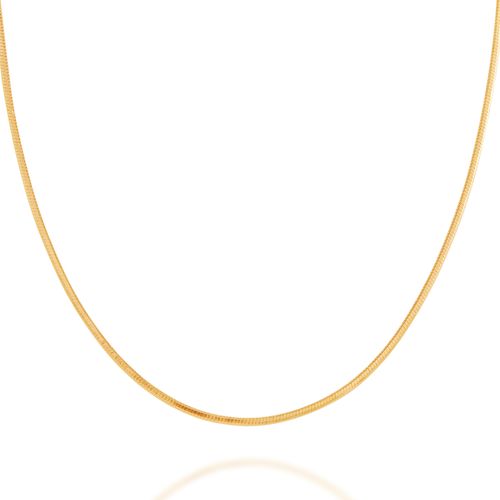 GARGANTILHA BANHADA A OURO 18K FIO DIAMANTADO