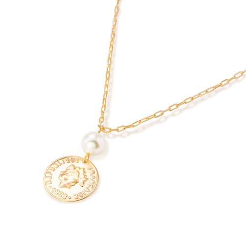 GARGANTILHA REPÚBLICA FRANCESA 1908 BANHADA A OURO 18K