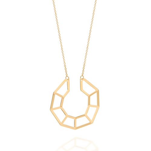 GARGANTILHA GEOMÉTRICA BANHADA A OURO 18K