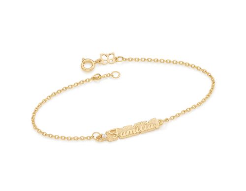 PULSEIRA FAMÍLIA BANHADA A OURO 18K