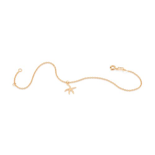 PULSEIRA BANHADA A OURO 18K COM ESTRELA DO MAR
