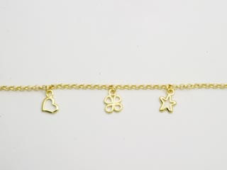 TORNOZELEIRA BANHADA A OURO 18K