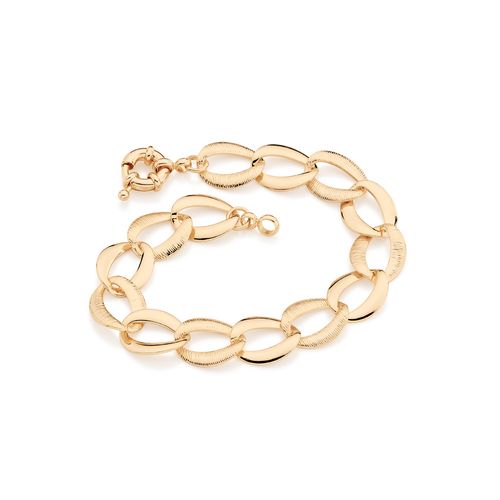 PULSEIRA BANHADA A OURO 18K FORMADA POR ELOS