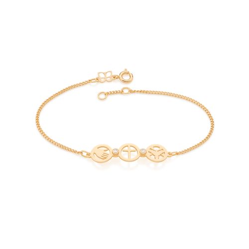PULSEIRA BANHADA A OURO 18K SANTÍSSIMA TRINDADE