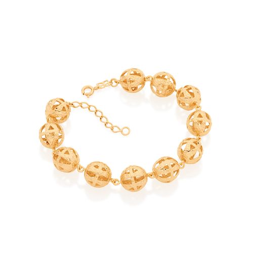PULSEIRA BANHADA A OURO 18K COM BOLAS