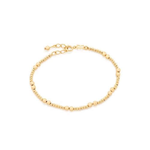 PULSEIRA COMPOSTA POR ESFERAS BANHADA A OURO 18K