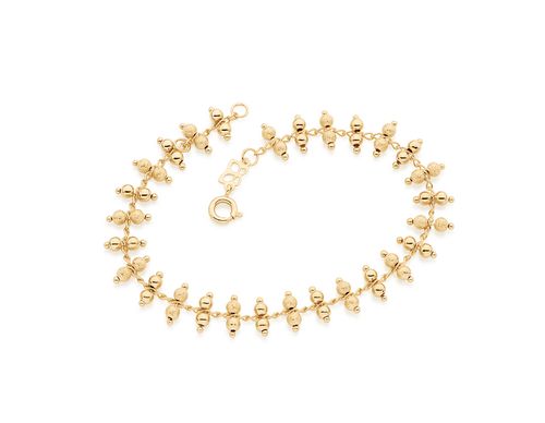 PULSEIRA BANHADA A OURO 18K COM BOLAS