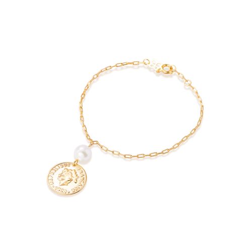 PULSEIRA COM MEDALHA BANHADA A OURO 18K
