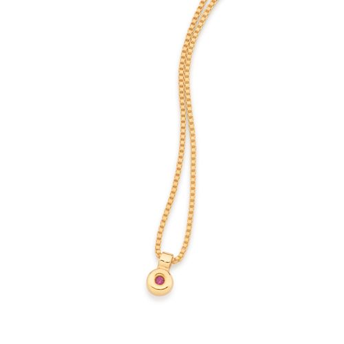 GARGANTILHA INFANTIL BANHADA A OURO 18K COM ZIRCÔNIA