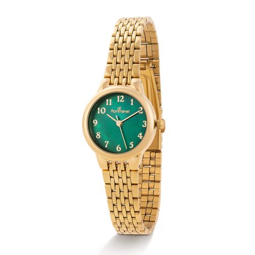 RELÓGIO ANALÓGICO SOCIAL DOURADO