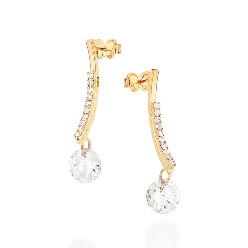 BRINCO BANHADO A OURO 18K COM ZIRCÔNIAS