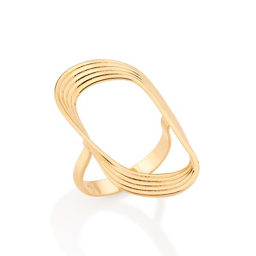 MAXI ANEL TORCIDO BANHADO A OURO 18K
