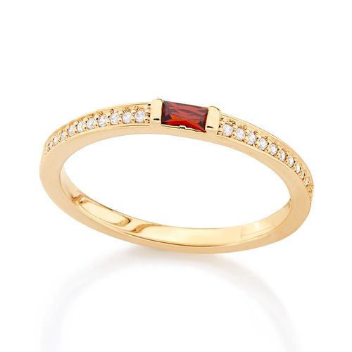 ANEL BANHADO A OURO 18K COM ZIRCÔNIAS E CRISTAL