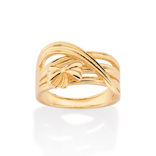 ANEL COM LAÇO BANHADO A OURO 18K