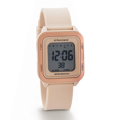 RELÓGIO DIGITAL BEGE