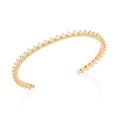 BRACELETE BANHADO A OURO 18K COM ZIRCÔNIAS