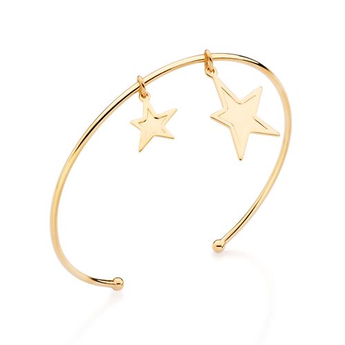 BRACELETE ESTRELAS BANHADO A OURO 18K