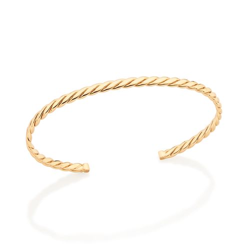 BRACELETE TORCIDO BANHADO A OURO 18K