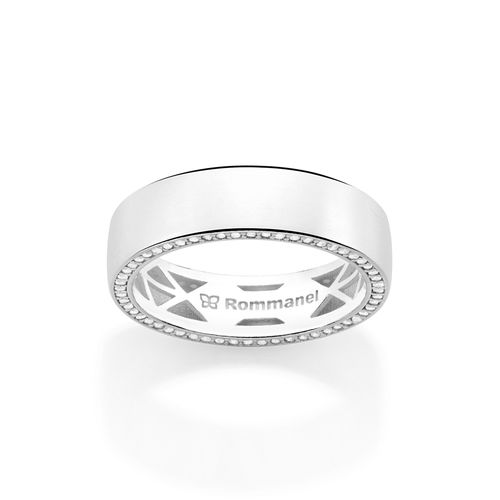 ALIANÇA LISA DE PRATA MACIÇA 925 COM ZIRCÔNIAS