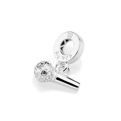 BERLOQUE MICROFONE DE PRATA 925 COM ZIRCÔNIAS