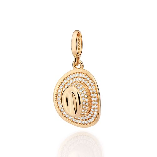 PINGENTE CHAPÉU BANHADO A OURO 18K COM ZIRCÔNIAS