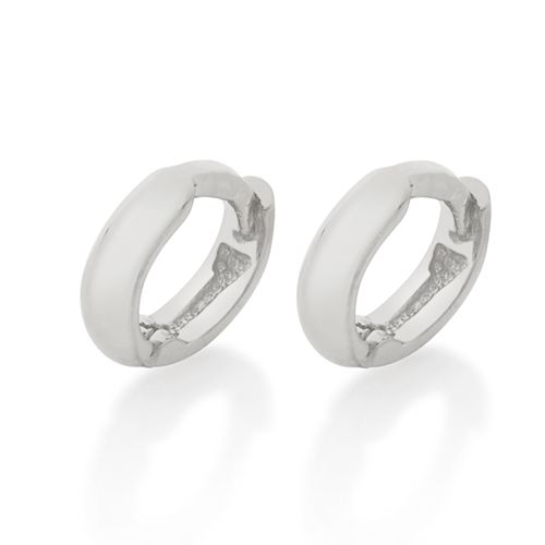 BRINCO BANHADO A RHODIUM ARGOLA LISA