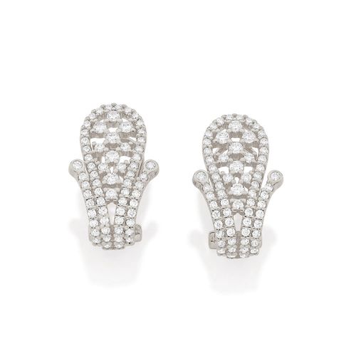 BRINCO GLAMOUR COM PINO E TARRACHA DE PRESSÃO BANHADO A RHODIUM