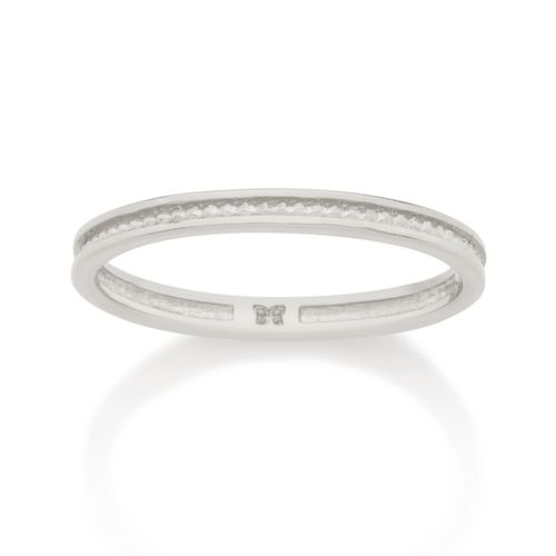 ANEL SKINNY RING BANHADO A RHODIUM