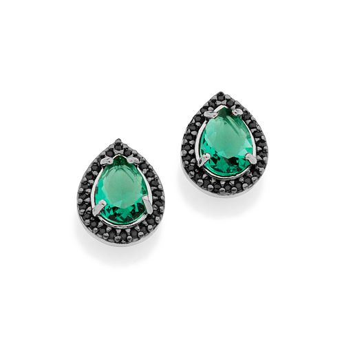 BRINCO BANHADO A RHODIUM COM ZIRCÔNIAS E CRISTAIS