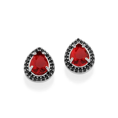 BRINCO BANHADO A RHODIUM COM ZIRCÔNIAS E CRISTAIS