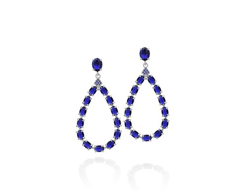 BRINCO BANHADO A RHODIUM COM ZIRCÔNIAS E CRISTAIS