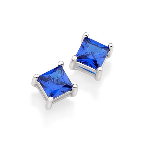 BRINCO SOLITÁRIO BANHADO A RHODIUM COM ZIRCÔNIAS