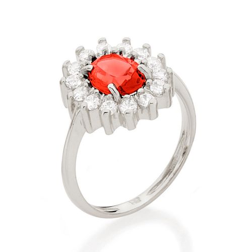ANEL BANHADO A RHODIUM COM CRISTAL E ZIRCÔNIAS