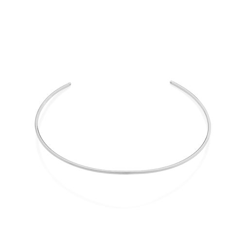 GARGANTILHA CHOKER BANHADA A RHODIUM